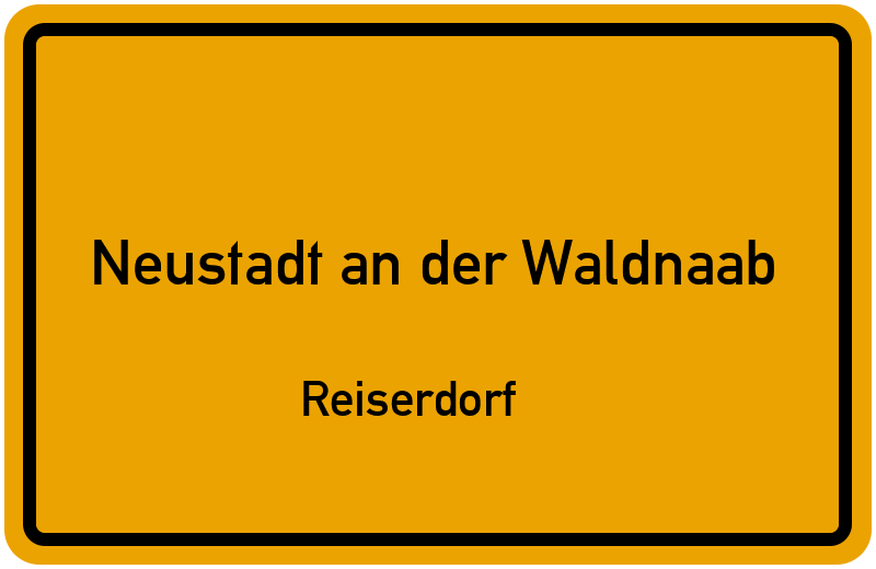 Ortsschild Neustadt an der Waldnaab