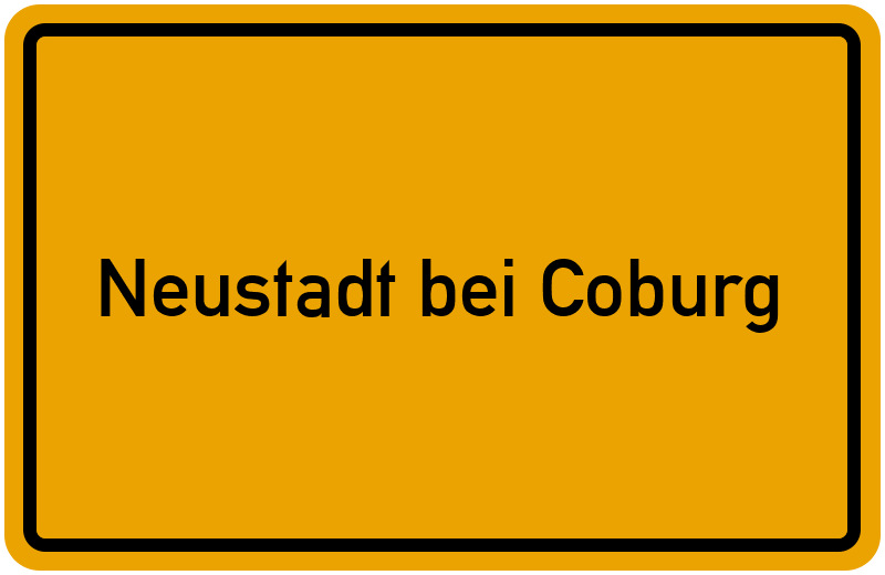 Ortsschild Neustadt bei Coburg