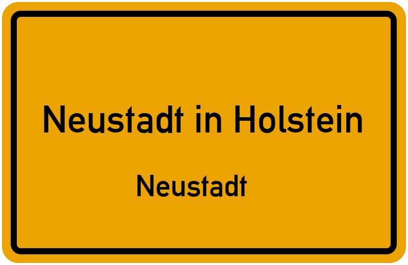 Ortsschild Neustadt in Holstein