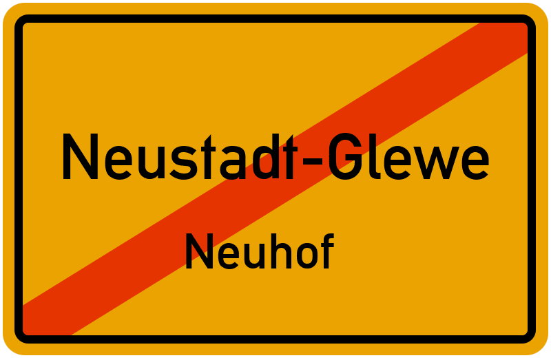 Ortsschild Neustadt-Glewe