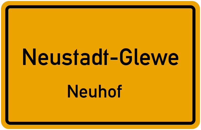 Ortsschild Neustadt-Glewe