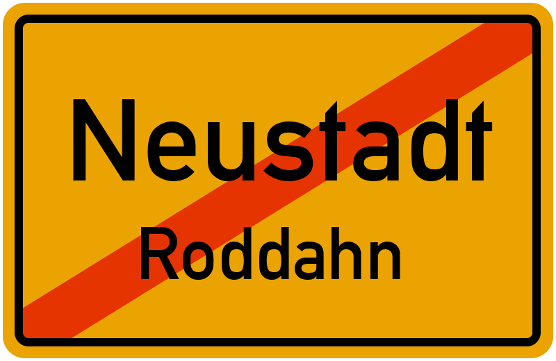 Ortsschild Neustadt