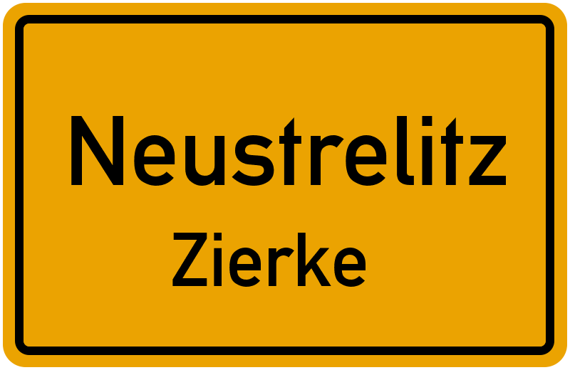 Ortsschild Neustrelitz