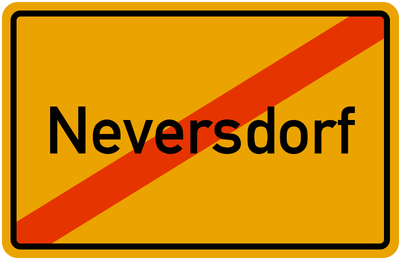 Ortsschild Neversdorf