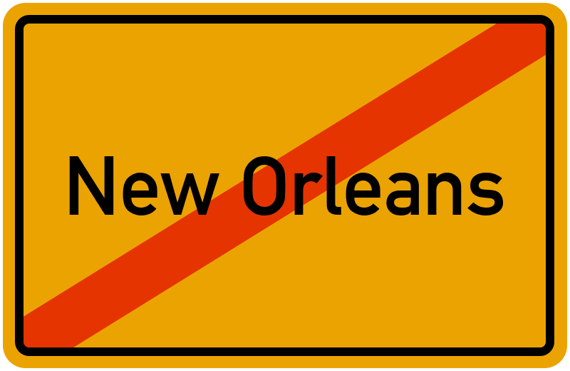 Ortsschild New Orleans