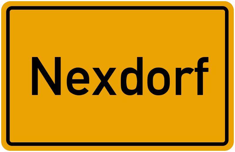 Ortsschild Nexdorf
