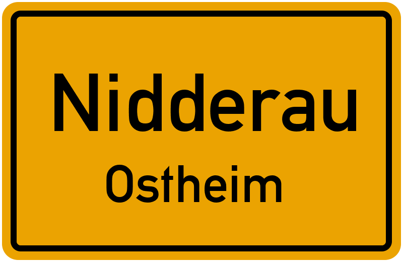 Ortsschild Nidderau