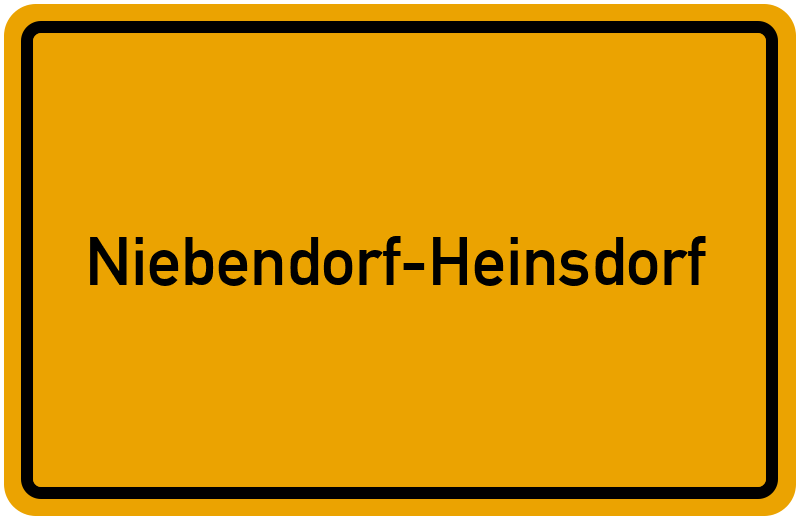 Ortsschild Niebendorf-Heinsdorf