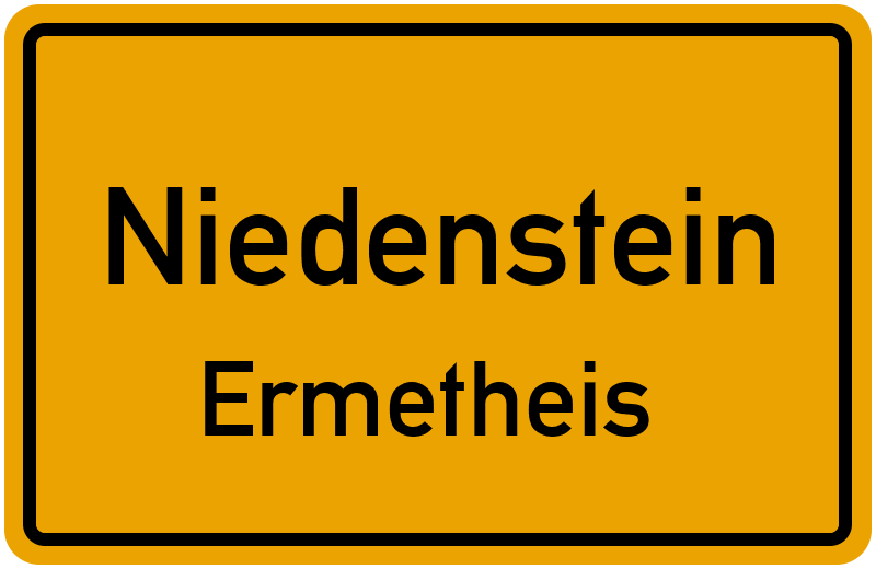 Ortsschild Niedenstein