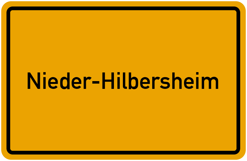 Ortsschild Nieder-Hilbersheim
