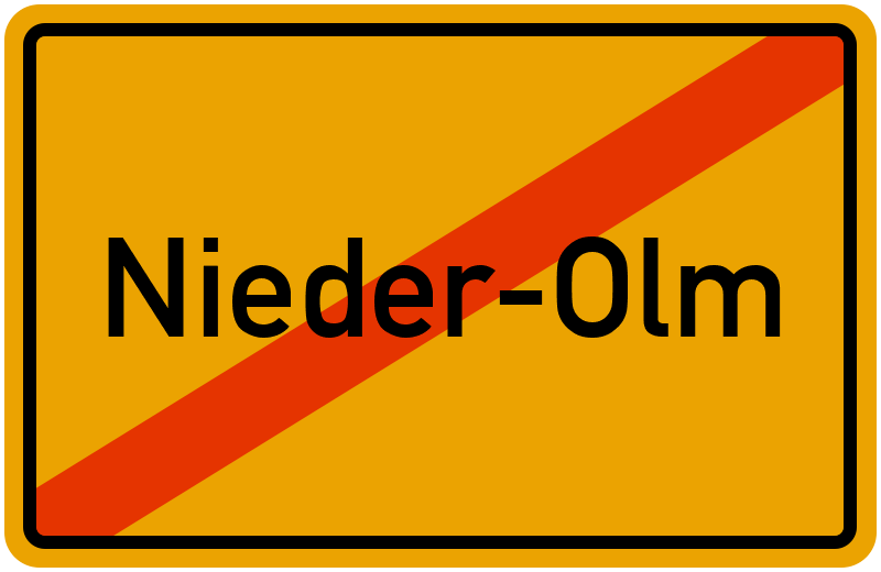 Ortsschild Nieder-Olm