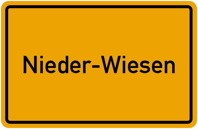 Ortsschild Nieder-Wiesen