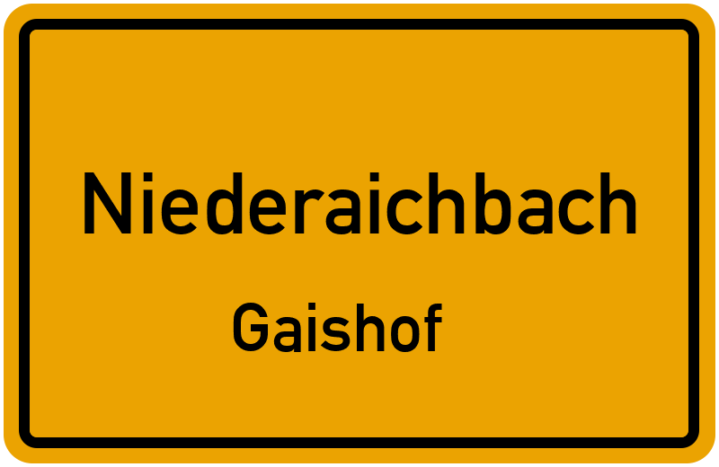 Ortsschild Niederaichbach