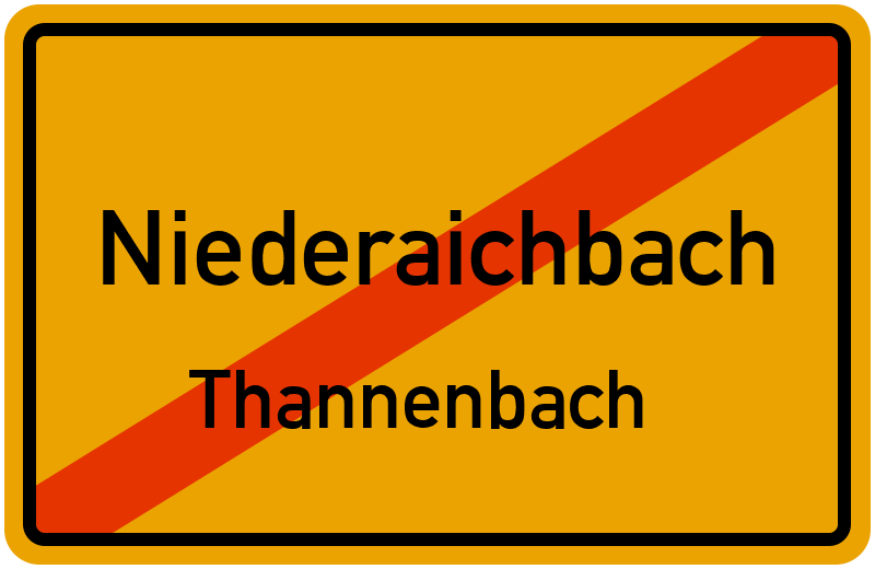 Ortsschild Niederaichbach