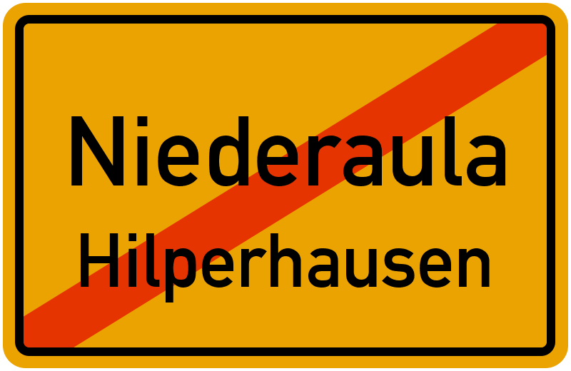 Ortsschild Niederaula