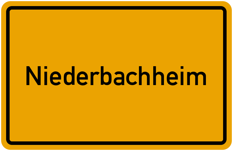 Ortsschild Niederbachheim