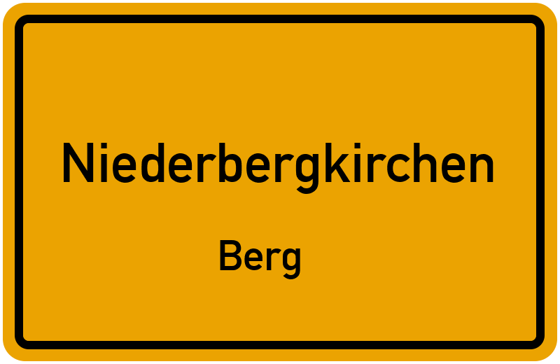 Ortsschild Niederbergkirchen