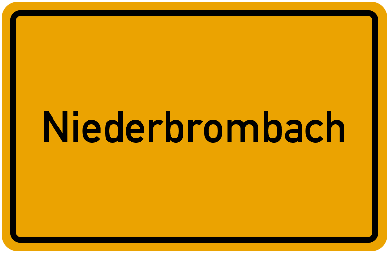 Ortsschild Niederbrombach