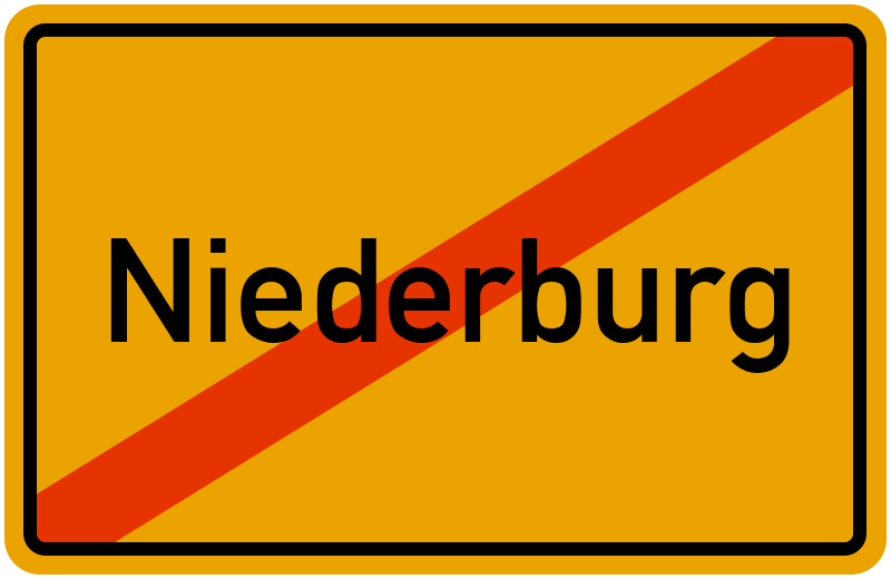 Ortsschild Niederburg
