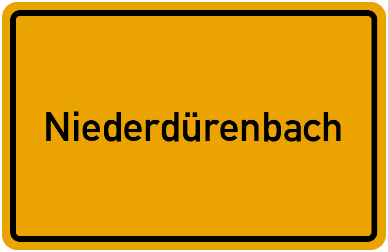 Ortsschild Niederdürenbach