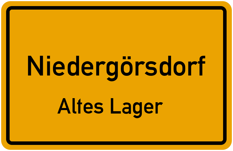 Ortsschild Niedergörsdorf