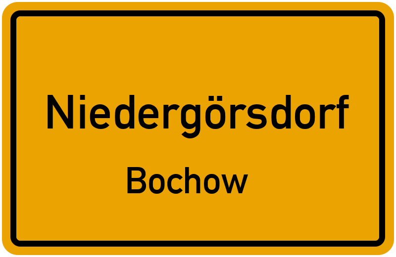 Ortsschild Niedergörsdorf