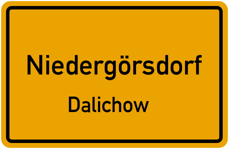 Ortsschild Niedergörsdorf