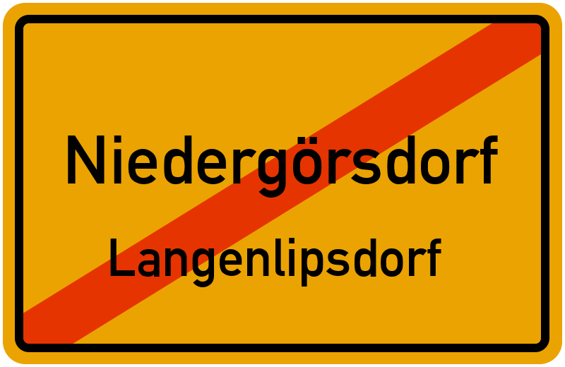 Ortsschild Niedergörsdorf