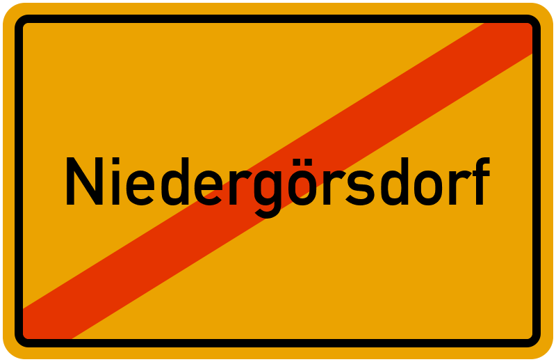 Ortsschild Niedergörsdorf