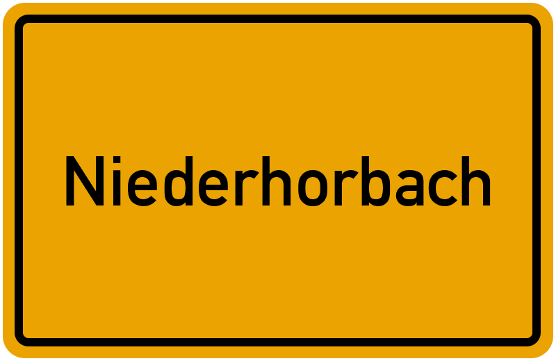 Ortsschild Niederhorbach