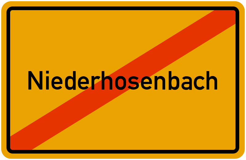 Ortsschild Niederhosenbach