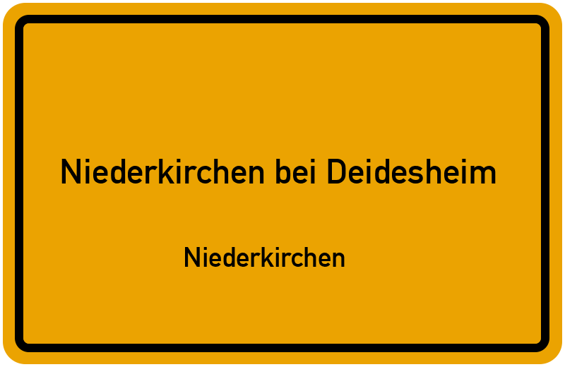 Ortsschild Niederkirchen bei Deidesheim