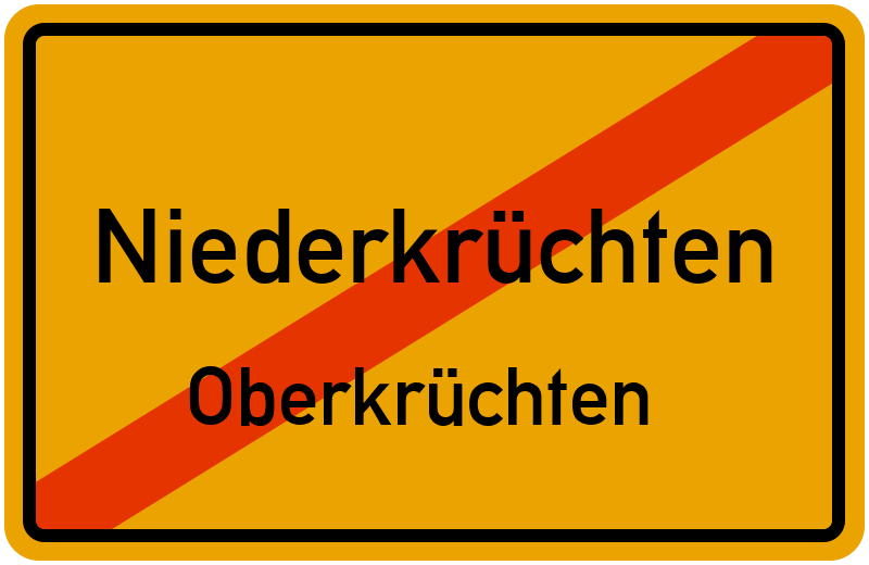 Ortsschild Niederkrüchten