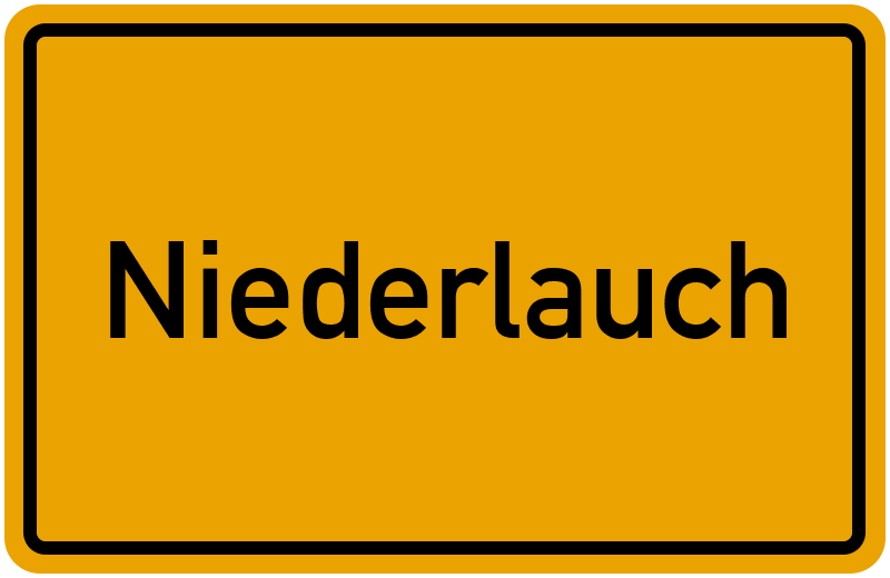 Ortsschild Niederlauch