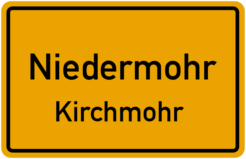 Ortsschild Niedermohr