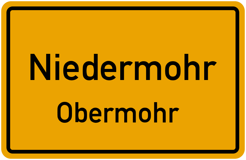 Ortsschild Niedermohr