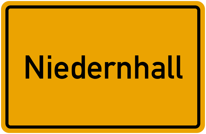 Ortsschild Niedernhall