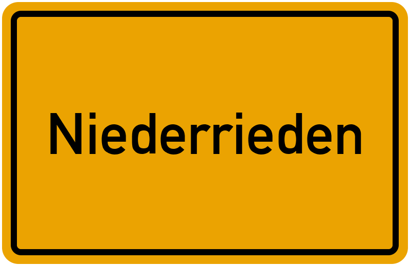 Ortsschild Niederrieden