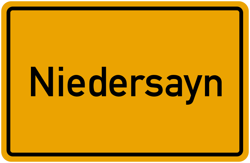 Ortsschild Niedersayn