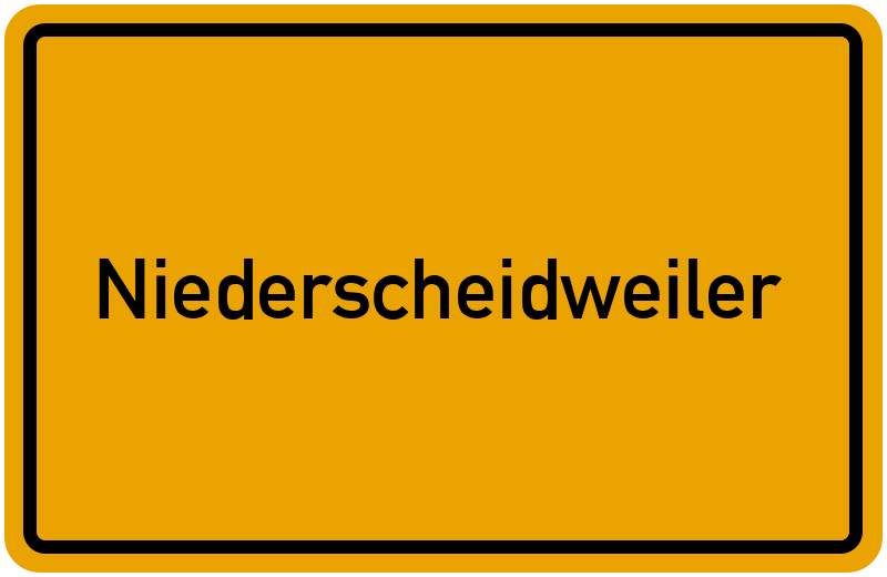Ortsschild Niederscheidweiler