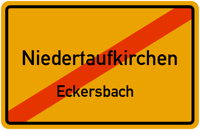 Ortsschild Niedertaufkirchen