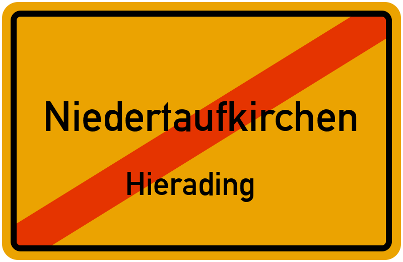 Ortsschild Niedertaufkirchen