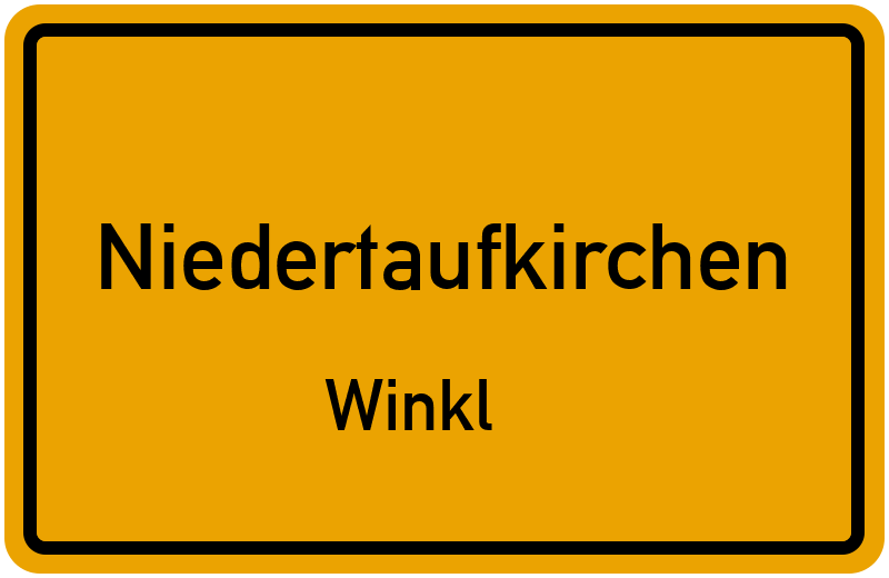 Ortsschild Niedertaufkirchen