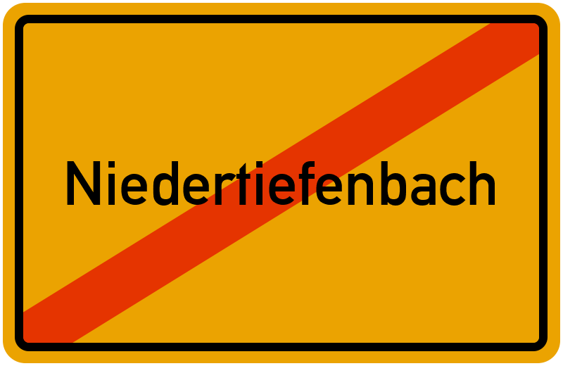 Ortsschild Niedertiefenbach
