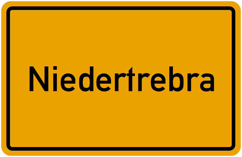 Ortsschild Niedertrebra