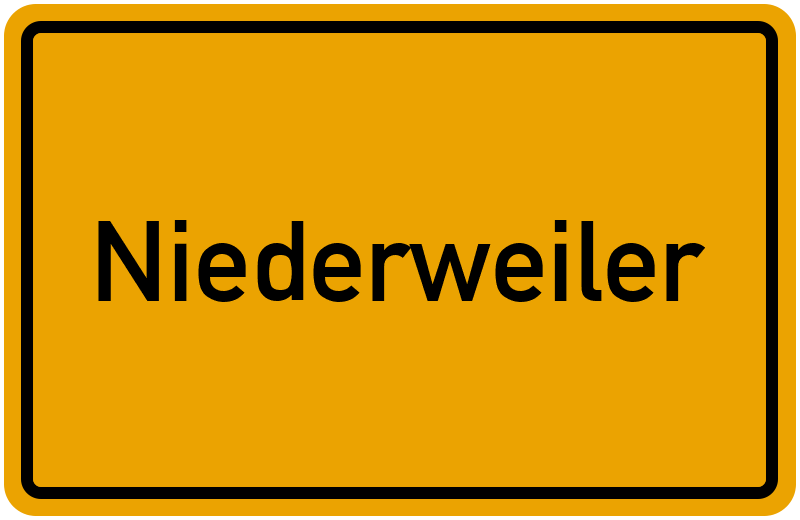 Ortsschild Niederweiler