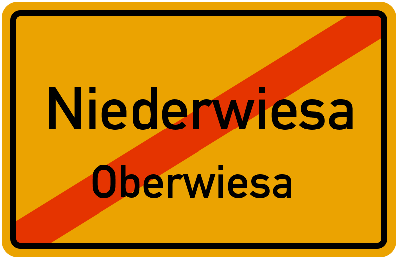 Ortsschild Niederwiesa