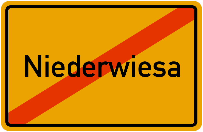 Ortsschild Niederwiesa
