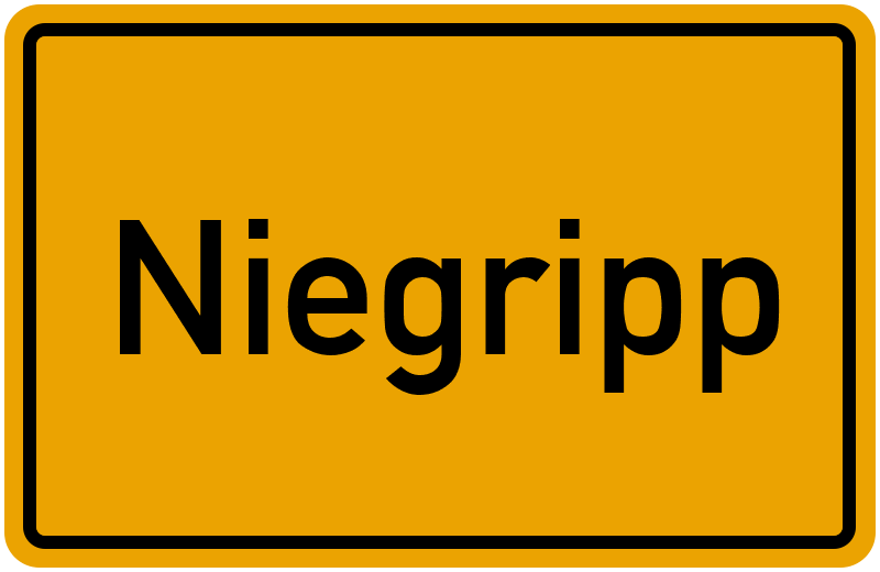 Ortsschild Niegripp