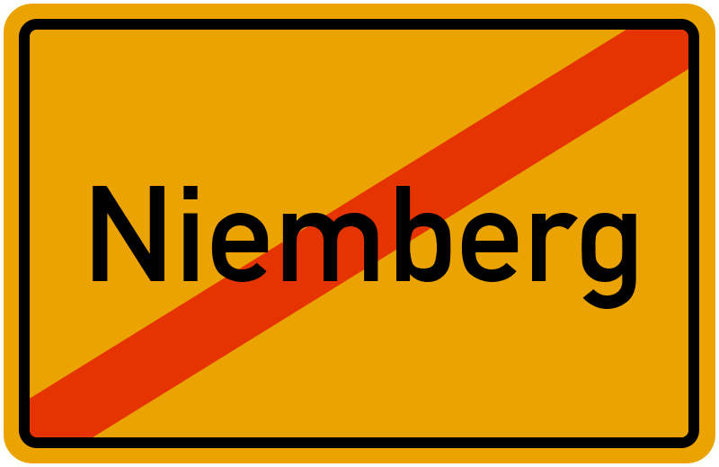 Ortsschild Niemberg